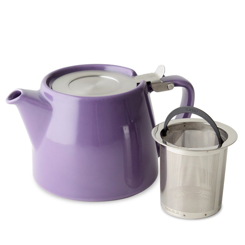 FORLIFE Stump Teapot with SLS Lid and Infuser, 18-Ounce, Purple - Image 2